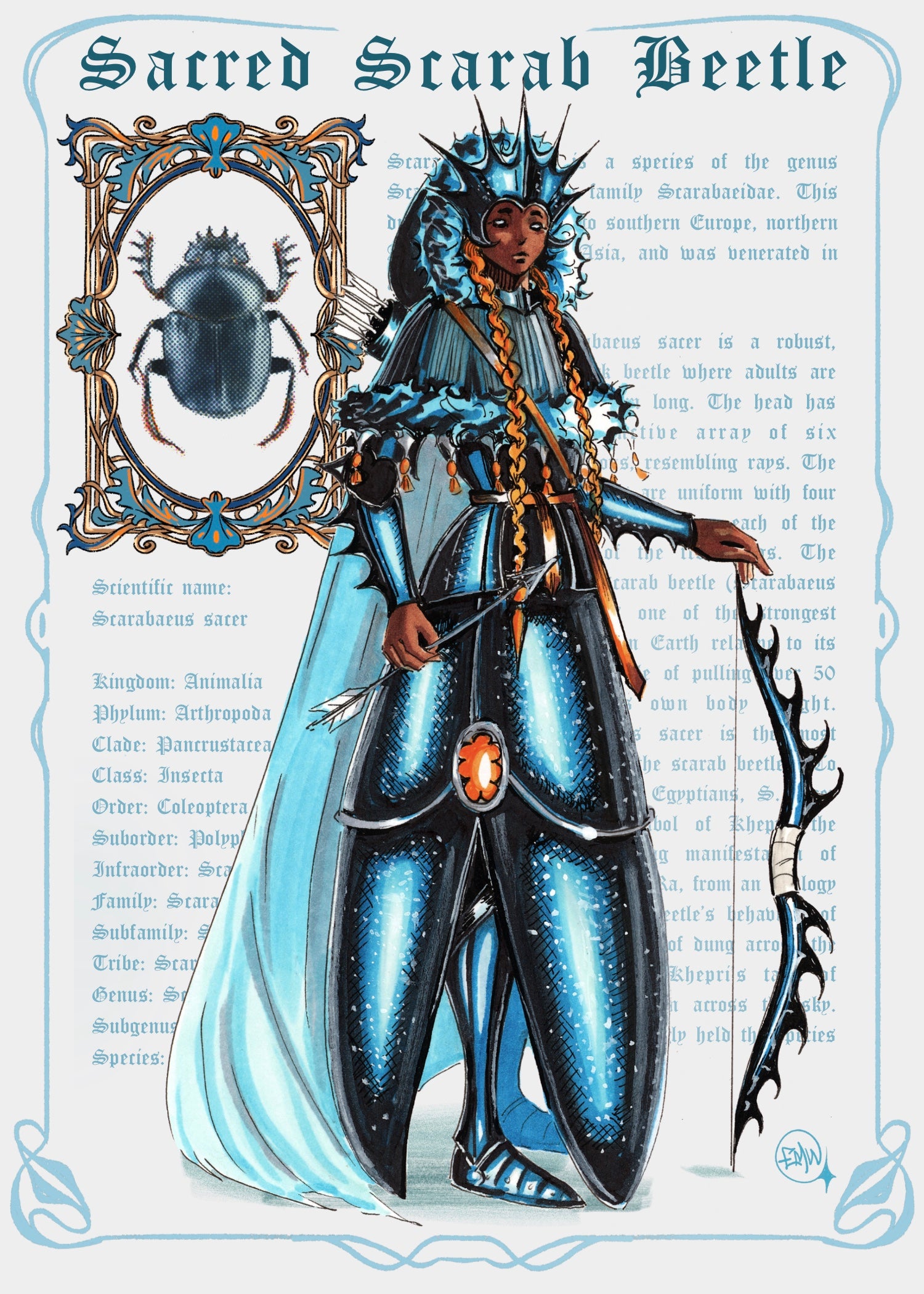 SACRED SCARAB PRINT