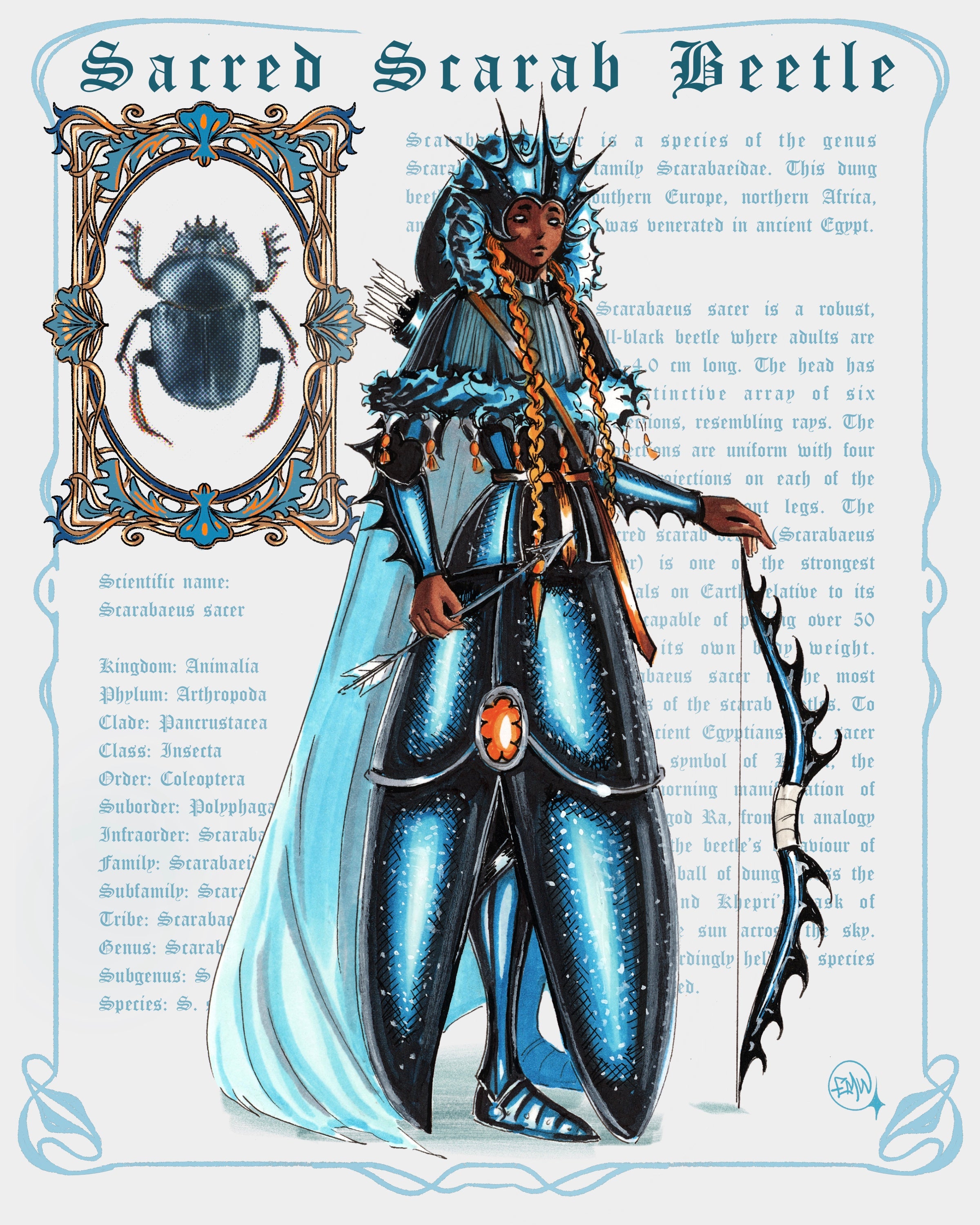 SACRED SCARAB PRINT